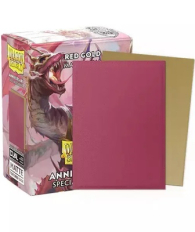 Accessori Cards - 100 card sleeves - buste protettive per cards: Dual sleeves matte pomegranate & gold - formato usa 66 x 91