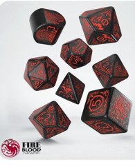Dadi - 7 dadi poliedrici game of thrones - targaryen