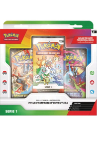 Box pokemon: Collezione illustrazione - primi compagni d'avventura - serie 1